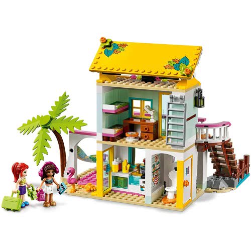 LEGO Friends Beach House Mini Dolls House Play Set With Andrea And Mia, Summer Holiday Series 41428 5702016619133