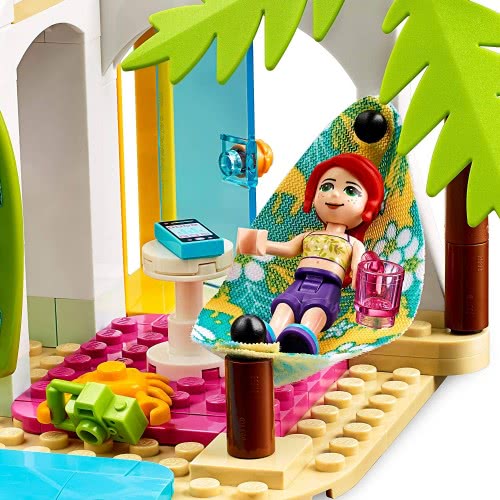 LEGO Friends Beach House Mini Dolls House Play Set With Andrea And Mia, Summer Holiday Series 41428 5702016619133