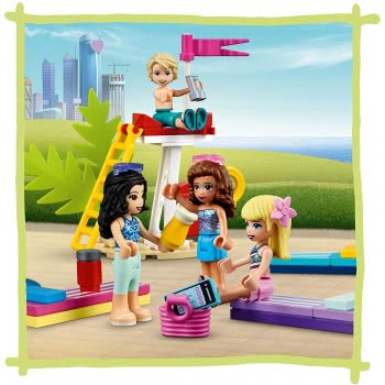 LEGO Friends Summer Fun Water Park Resort Play Set With Stephanie, Emma & Olivia Mini Dolls 41430 5702016619157
