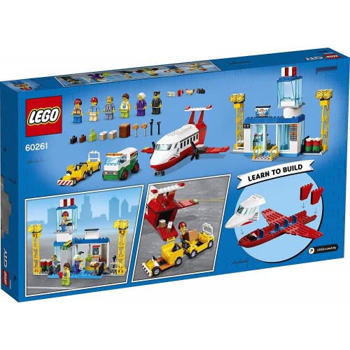 LEGO City Central Airport Playset With Toy Plane, Fuel Truck And Pilot Figure 60261 5702016617955