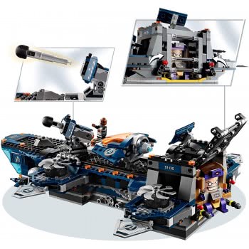 LEGO Marvel Avengers Helicarrier Toy With Iron Man, Thor And Captain Marvel, Super Heroes Series 76153 5702016619348
