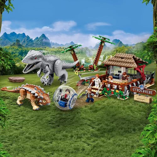 LEGO Jurassic World Indominus Rex Vs. Ankylosaurus Dinosaurs Set With Gyrosphere 75941 5702016616644