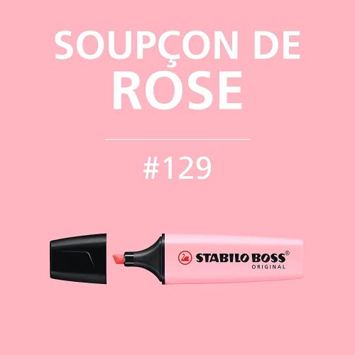 STABILO Boss Original Highlighter Chisel Tip Pastel Pink Blush Ink Colour X 1 Single Pen 70/129 4006381492294
