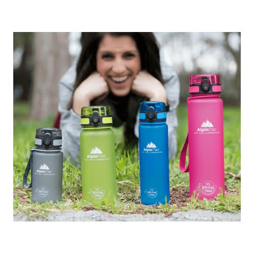 AlpinTec Water Canteen Pink 1000Ml BPA Free, Fast Open Q-1000PK 4891327701024