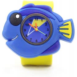 Wacky Watches Pacific Blue Tang Dory Animal Design Slapwatch Fast Fit Kids Silicone Watch Band 14482304 5060560823049