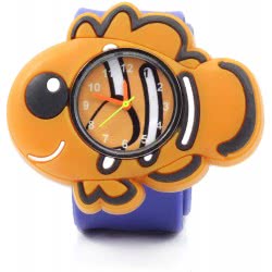 Wacky Watches Clown Fish Nemo Animal Design Slapwatch Fast Fit Kids Childrens Silicone Watch Band 14482308 5060560823087