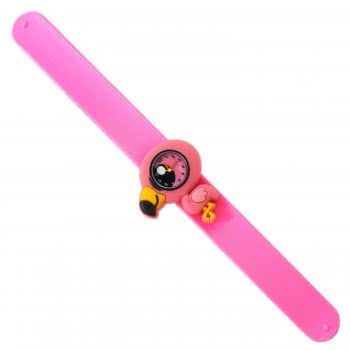 Wacky Watches Flamingo Animal Design Slapwatch Fast Fit Kids Childrens Silicone Watch Band 14482329 5060560823292