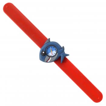 Wacky Watches Shark Animal Design Slapwatch Fast Fit Kids Childrens Silicone Watch Band 14482303 5060560823032