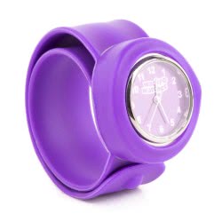 Wacky Watches Colour Purple Animal Design Slapwatch Fast Fit Kids Childrens Silicone Watch Band 14482279 5060560822790