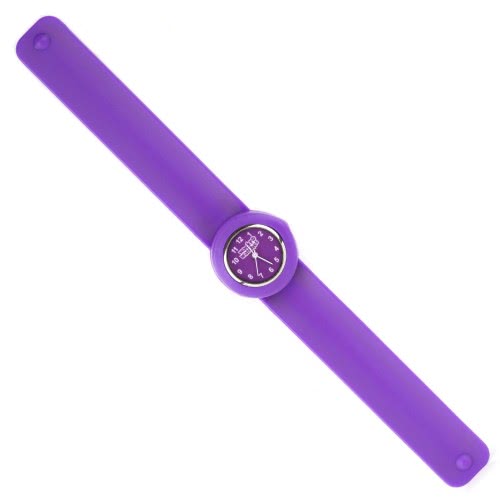 Wacky Watches Colour Purple Animal Design Slapwatch Fast Fit Kids Childrens Silicone Watch Band 14482279 5060560822790