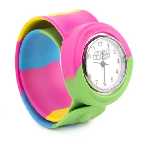 Wacky Watches Colour Multicoloured Animal Design Slapwatch Fast Fit Kids Childrens Silicone Watch Band 14482287 5060560822875