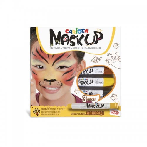 CARIOCA Mask Up Animals 3 Μαρκαδόροι Προσώπου 43048 8003511430481