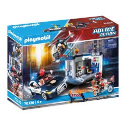 Playmobil Police Action Αστυνομικός Σταθμός Με Ελικόπτερο Και Περιπολικό 70326 4008789703262