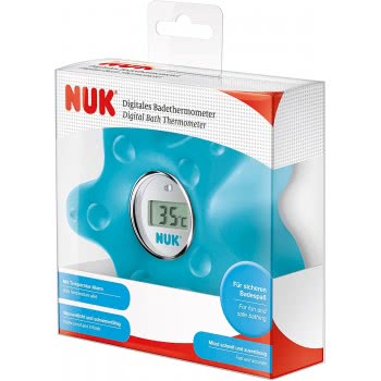 NUK Digital Baby Bath Floating Temperature Thermometer, LCD Display, Starfish, Blue 10256379 4008600219415