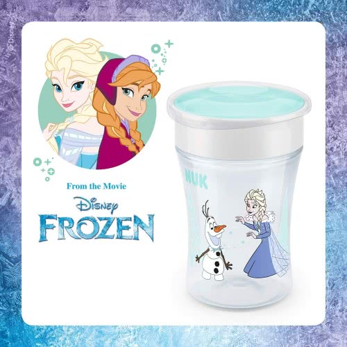 NUK Disney Frozen Magic Cup 230Ml Με Χείλος Και Καπάκι - Έλσα 10255482 4008600352907