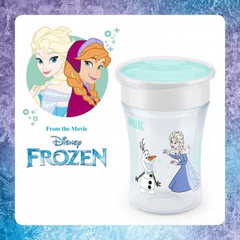 NUK Disney Frozen Magic Cup 230Ml Με Χείλος Και Καπάκι - Έλσα 10255482 4008600352907