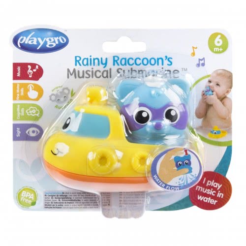 Playgro Rainy Racoons Musical Submarine 4087629 9321104876294