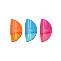 Keyroad Sharpener Twist Single With Eraser Orenge - 3 Colors KR-971137 6954884547158