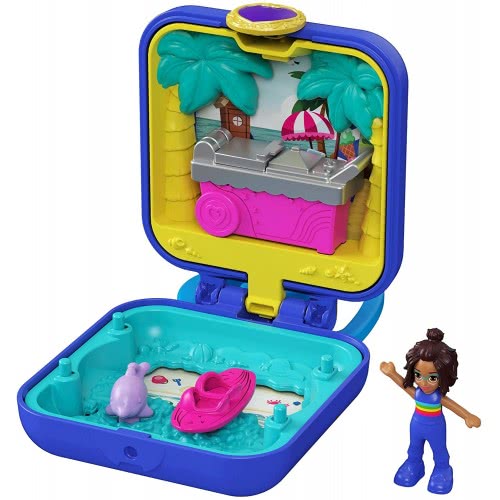 Mattel Polly Pocket Mini Σετάκια Μπρελόκ - Τροπική Παραλία GKJ39 / GKJ44 887961828399