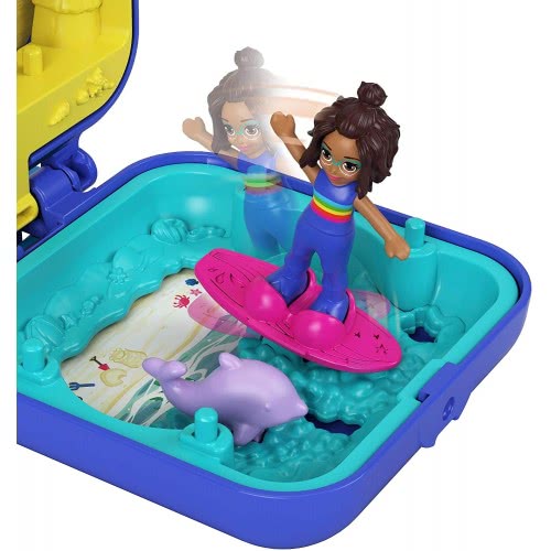 Mattel Polly Pocket Shani Tropical Beach Compact With Mobile Ice Cream Cart GKJ39 / GKJ44 887961828399
