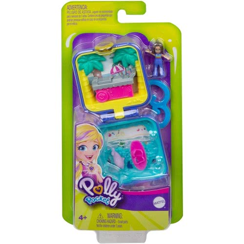 Mattel Polly Pocket Shani Tropical Beach Compact With Mobile Ice Cream Cart GKJ39 / GKJ44 887961828399