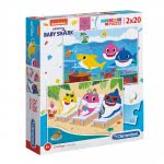 Clementoni Kids Puzzle Super Color Baby Shark 2X20 Pcs 1200-24777 8005125247776