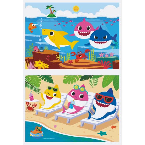Clementoni Kids Puzzle Super Color Baby Shark 2X20 Pcs 1200-24777 8005125247776