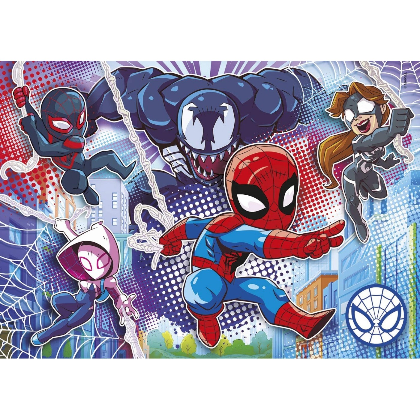Clementoni Kids Puzzle Super Color Marvel Superhero 2X20 & 2X60 Pcs ...