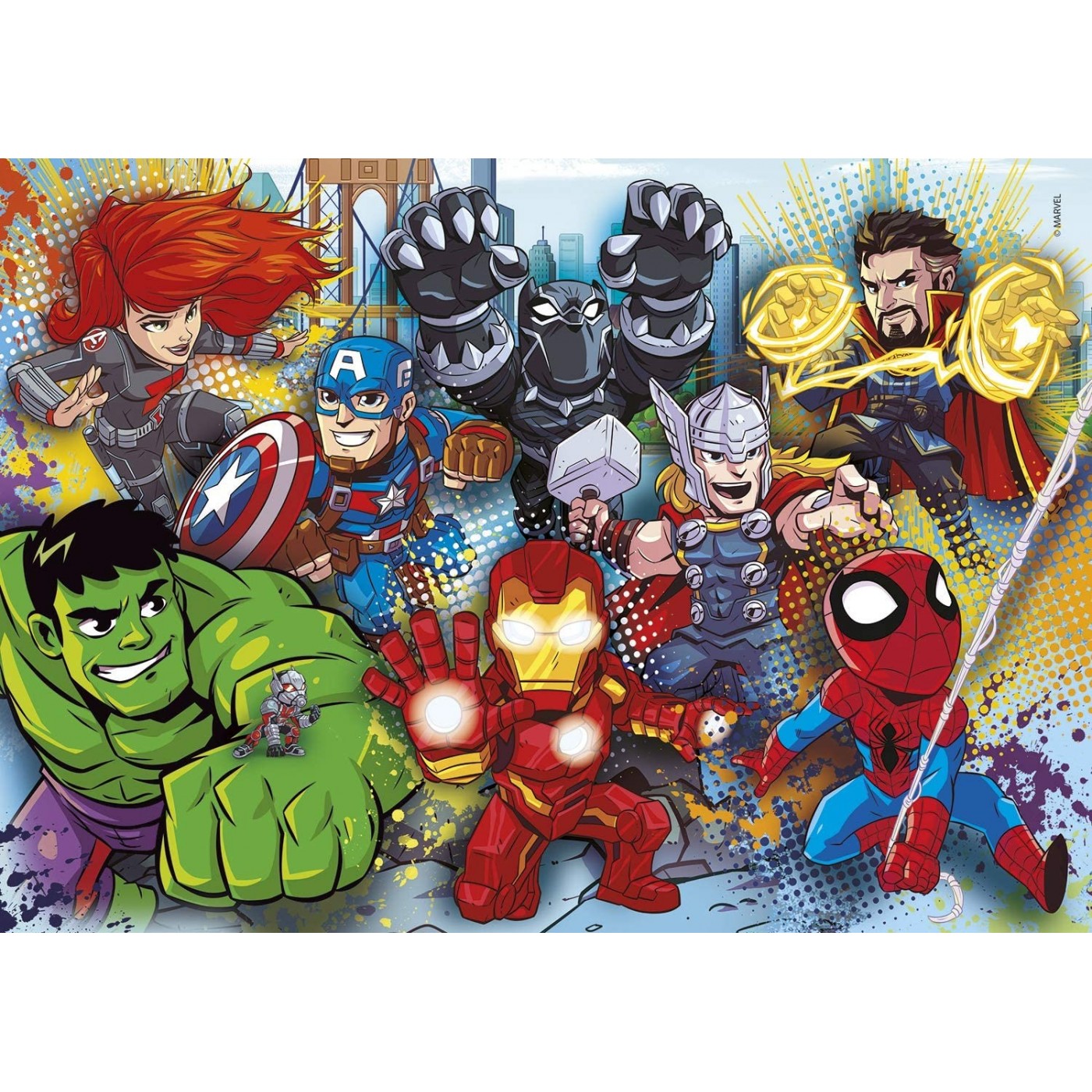 Clementoni Kids Puzzle Super Color Marvel Superhero 2X20 & 2X60 Pcs ...