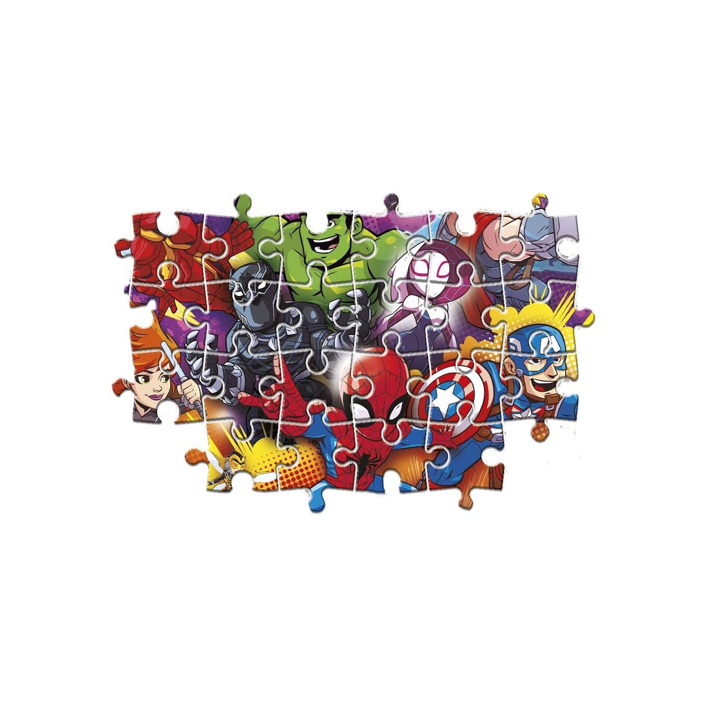 Clementoni Kids Puzzle Super Color Marvel Superhero 2X20 & 2X60 Pcs ...