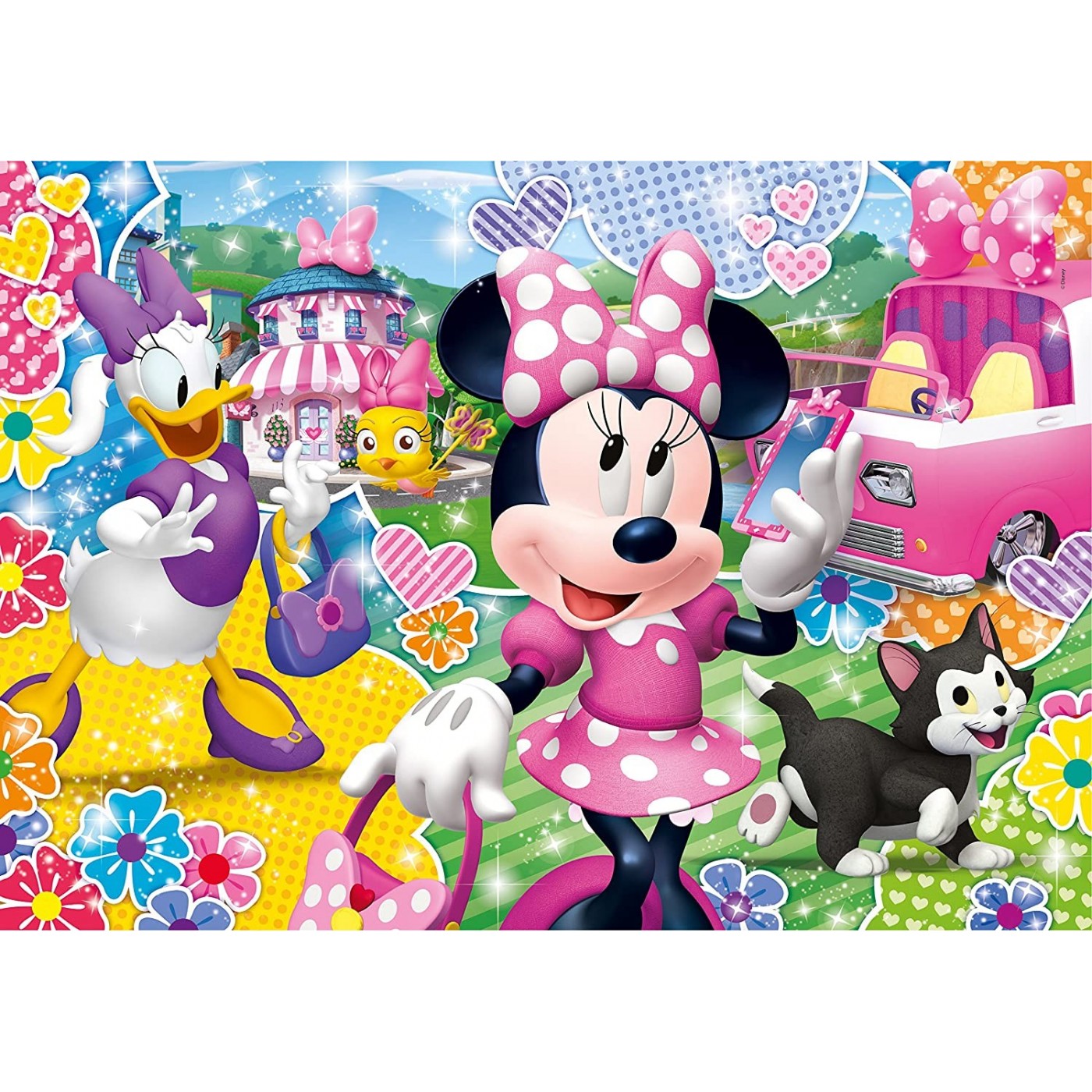 Clementoni Glitter Puzzle Minnie Happy Helpers 104 Pieces Disney 1210 ...