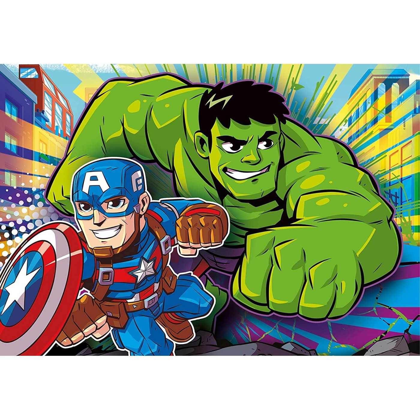 Clementoni Kids Puzzle Super Color Marvel Superhero 3X48 Pcs 1200-25248 ...