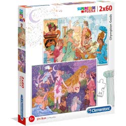 Clementoni Kids Puzzle Super Color Gods Of Olympus 2X60 Pcs 1200-21612 8005125216123
