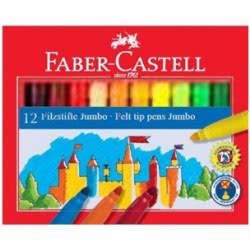 Faber-Castell Μαρκαδόροι Fibre-Tipe Pen Jumbo 12 Χρώματα 554312 8591272000697