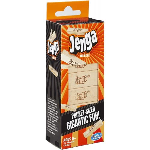 Hasbro Mini Jenga Pocket Size Gigantic Fun Επιτραπέζιο Τσέπης C0693 5010993426881