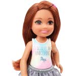 Mattel Barbie Club Chelsea: Μελαχρινή Κούκλα Με Μπλουζάκι I Believe In Unicorns DWJ33 / GHV63 887961803310