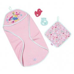 MGA Entertainment Baby Born Bath Σετ Πετσέτα - Μπουρνούζι ZF827444 4001167827444