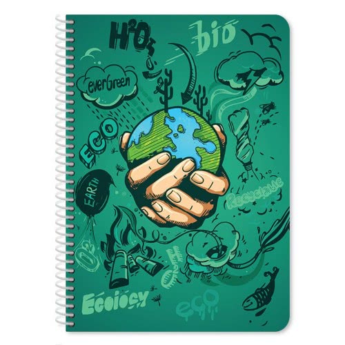 Diakakis imports Τετράδιο Σπιράλ 17X25 Εκ. 2 Θεμάτων 60 Φύλλων Earth Home - 4 Σχέδια 000042109 5205698481154
