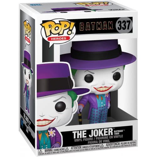 Funko POP Heroes:Batman 1989-Joker Batman 1989 Joker W/Hat W/Chase Collectible Toy, Multicolour 53934 889698477093
