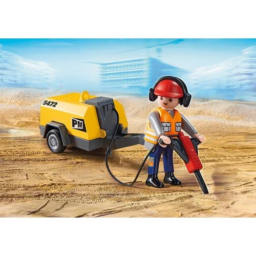 Playmobil Εργάτης Με Κομπρεσέρ 5472 4008789054722