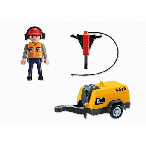 Playmobil Εργάτης Με Κομπρεσέρ 5472 4008789054722