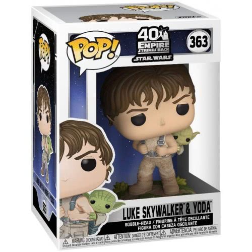 Funko POP! Star Wars 40Years Empire Strikes - Luke Skywalker K Yoda N.363 Bobble-Head Vinyl Figure 52704 889698467681
