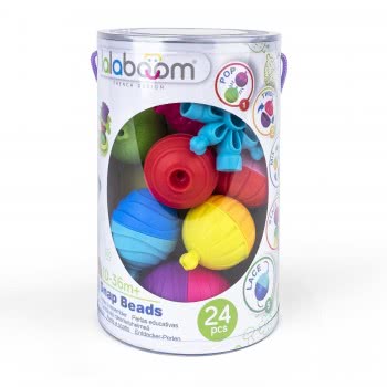 Lalaboom 5In1 Educational Baby Toddler Snap Beads 24 Pcs For 10+ Months 1000-86089 4897067860892
