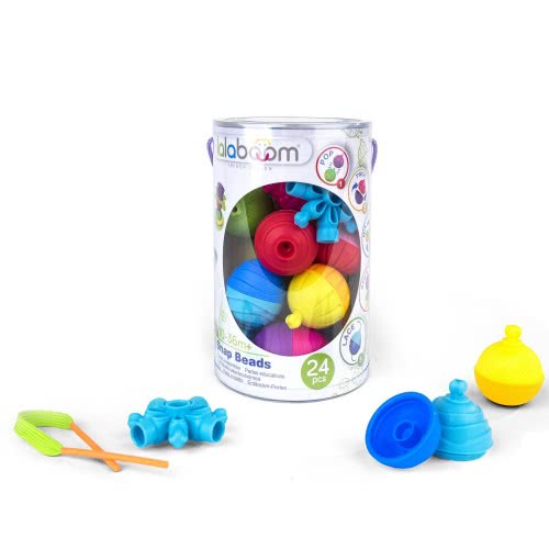Lalaboom 5In1 Educational Baby Toddler Snap Beads 24 Pcs For 10+ Months 1000-86089 4897067860892