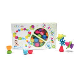 Lalaboom 5In1 Educational Baby Toddler Toy Snap Beads 36 Pcs For 10-36 Months 1000-86090 4897067860908