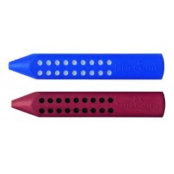 Faber-Castell Γόμα Τριγωνική Grip Φούξια/Μπλε 187101 4005401871019