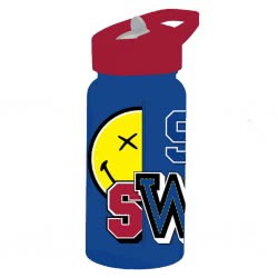 Diakakis imports Smiley Παγούρι Αλουμινίου Με Καλαμάκι 500 Ml - 2 Σχέδια 000504740 5205698431524