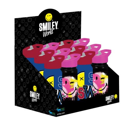 Diakakis imports Smiley Παγούρι Αλουμινίου Με Καλαμάκι 500 Ml - 2 Σχέδια 000504740 5205698431524