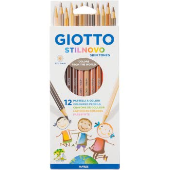 Giotto Stilnovo Skintones Wooden Pencils 12 Pieces 025740000 8000825012389