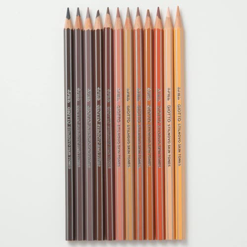 Giotto Stilnovo Skintones Wooden Pencils 12 Pieces 025740000 8000825012389